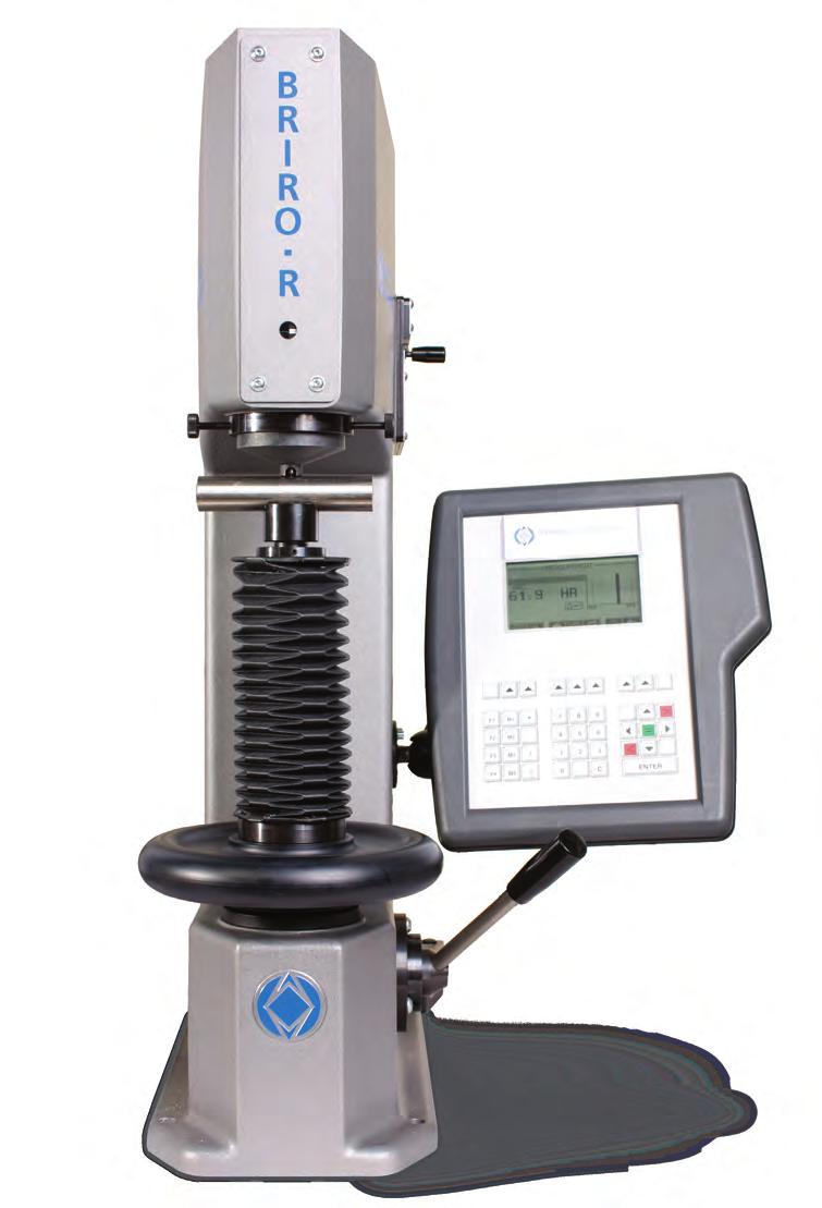 Rockwell Hardness Testers BRIRO R Series The BRIRO R Series Rockwell Hardness Testers offer high testing accuracy, ease of operation, clamping capabilities, and an efficient test cycle, while