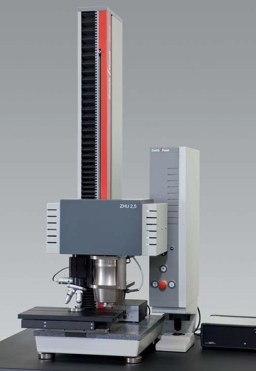 02 μm) with integrated digital depth and depth force measuring system, mounted in a zwicki-line hardness testing machine.