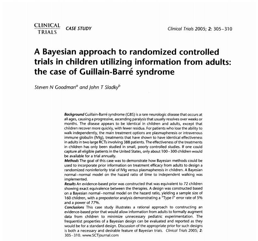 2004 FDA Workshop: Bayesian Methods Special issue