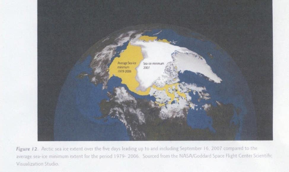 s-17 Recent measurements show that this arctic sea ice is melting much faster than the IPCC AR4 modeling suggested so now there may be a possibility of an ice free Arctic ocean by the year 2100.