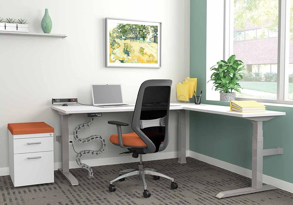The HiLo height adjustable table provides flexible and affordable solutions for a variety of work environments.