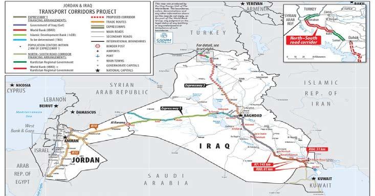 Operationalizing the strategy Pillar 2: Regional Cooperation Example from Iraq: Transport corridors and trade facilitation Four key regional corridors: North (Turkey), South (Kuwait), East (Iran),