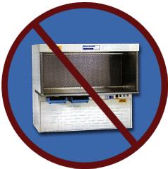 Provides chemical inhalation protection for the user. DO NOT use to handle infectious agents. *BSCs are not clean benches or fume hoods!