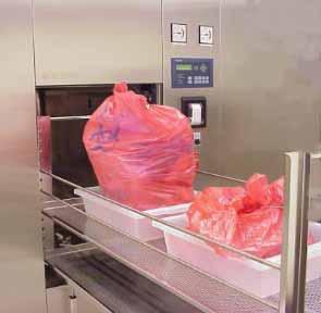 Figure 8-12: Proper PPE to be worn when working at an autoclave. Use autoclavable polypropylene / polyethylene biohazard bags ONLY.