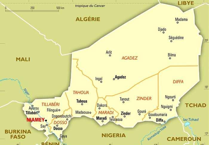 Map of Niger and its Regions Source: