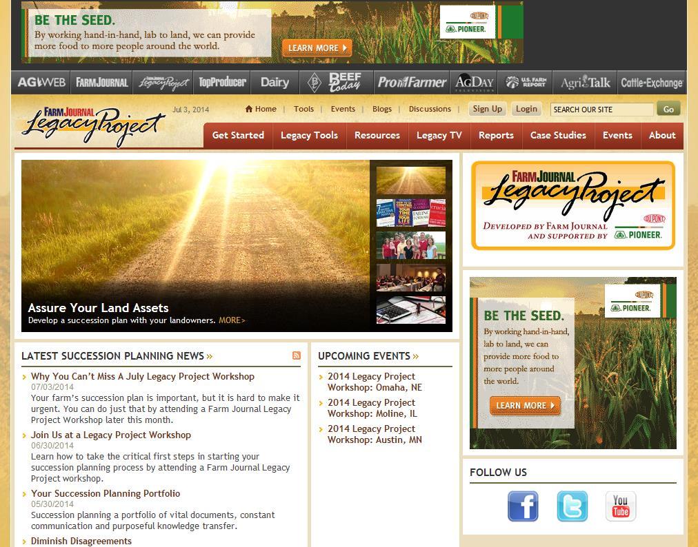 Resources - Farm Journal Legacy Project Print enews Online Tools Live
