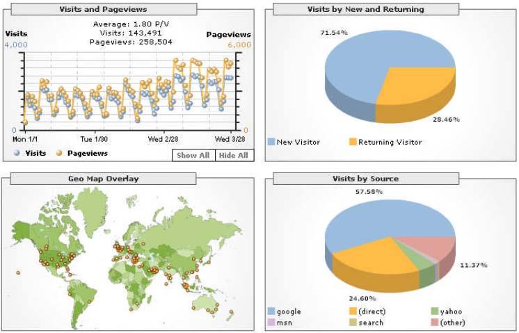 Key demographics (source: google analytics) According to traffic-measurement specialists google analytics we can provide you with the following graphs a quick snapshot for the period January 01 March