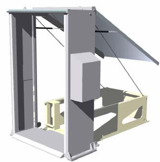 Evacuation Chute: The chute consists of cells in tilted position (zigzag) which enables a secure descent of personnel from the vessel to the life rafts.