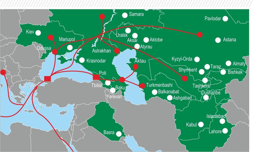 Key Trade Lanes: Black Sea Route Poti & Istanbul Services offered: Sea/Rail,