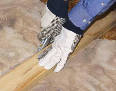 Installation Cutting insulation to size Helpful Hints Preparing to Install Insulation Because packaged insulation is highly compressed and expands greatly when the wrapper is opened, leave insulation