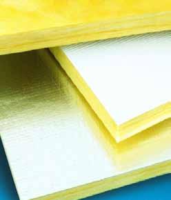CertaPro Board can be used to add sound absorption to interior spaces and is available with foil scrim kraft (FSK) facing for a clean, metallic surface finish, or unfaced for use where an exterior