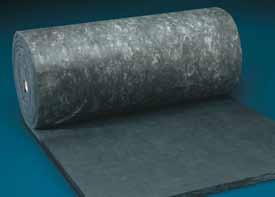 This fiber glass blanket has an abuse-resistant surface and is used for applications requiring black sound-absorbing insulation.