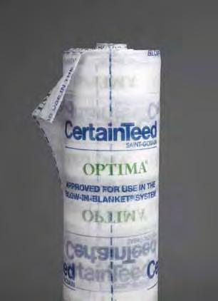 OPTIMA insulation is blown behind a special OPTIMA fabric, or equivalent, in new construction. It can also be used for retrofitting existing sidewalls.