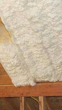 Spray Foam Insulation Spray polyurethane foam (SPF) insulation is made up of millions of small cells filled with an inert gas such as fluorocarbon or carbon dioxide.