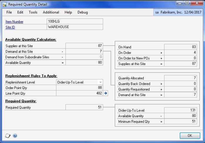25.2 Line Point Quantity Visibility added to the Order Qty field in the Suggested Purchase Orders Preview window.