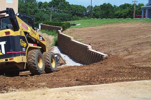 Protecting Slopes to Prevent Gullies 43 Good use of engineered retaining wall