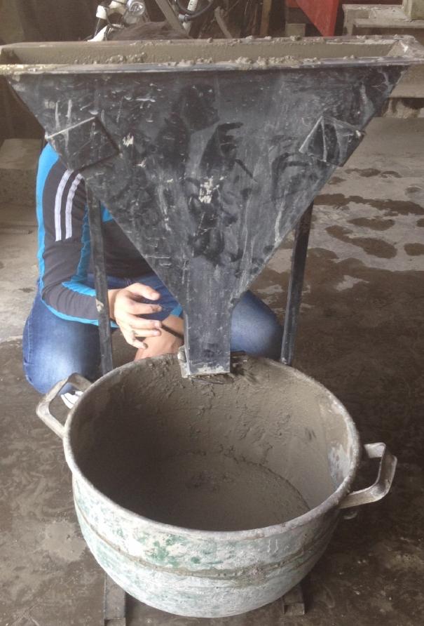 The Spread Test V Funnel Test By using a V funnel- we can test the cohesively of the concrete.