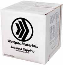 48 Cases/ None Best for taping and first metal covering Suitable for all finishing applications High bond strength Meets or exceeds ASTM C-475 FOR MORE INFORMATION SEE www.westpacmaterials.