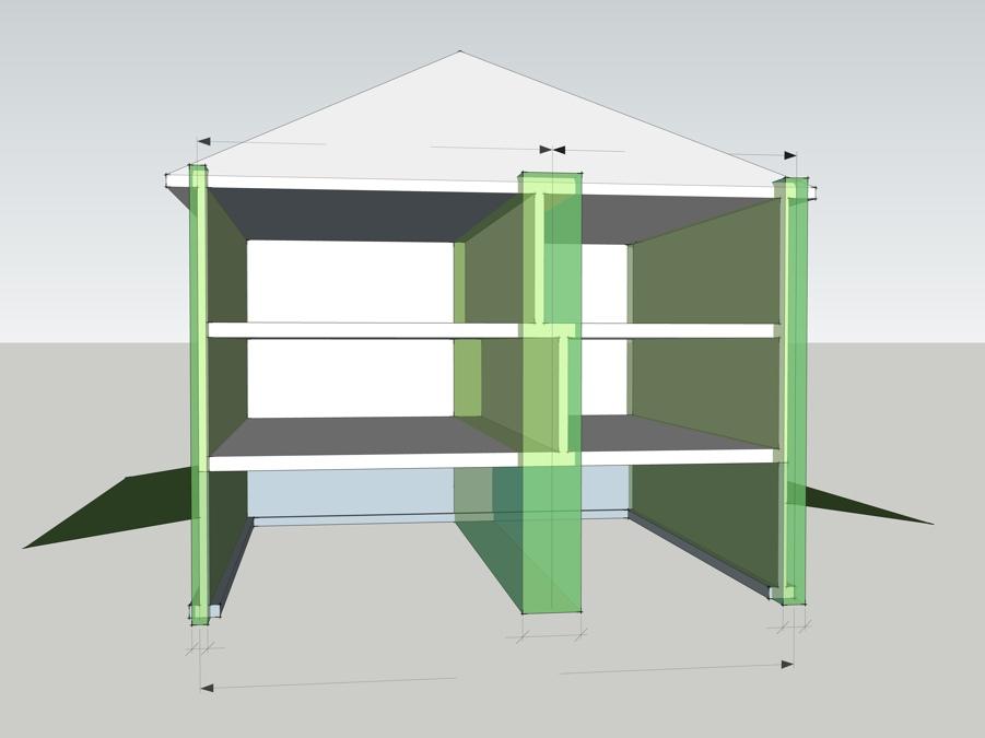SECTION 1 - MAIN REQUIREMENTS Braced Wall Bands Example Building Sections Braced wall bands can be up to 1.2 m wide.