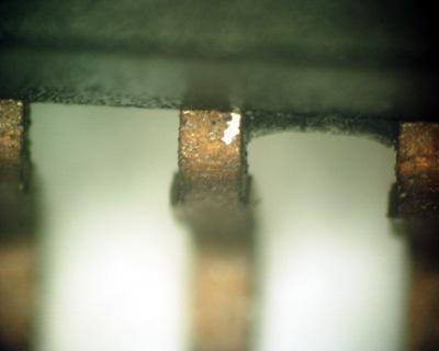 including reflow and solder joint forming, did not inhibit