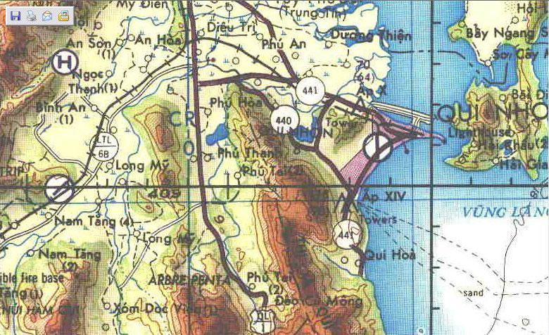 US Military map of Qui Nhon