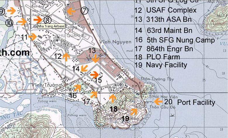 US Military map of Nha Trang