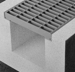 "HP" Heavy duty type "HP" grates are similar to type "SP" above with the exception that these grates are additionally designed to support forklift and vehicular loads.