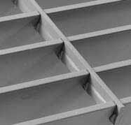 Manufactured from 6061 and 6063 alloys, the most popular and economical method of assembly for aluminum gratings is pressure locking by the swaging process.