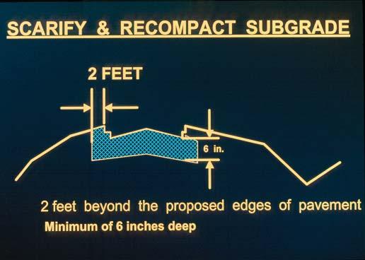 COMPACTION REQUIREMENTS FOR SUBGRADE Density Requirements for Subgrade 100% Density for top 6 inches Percent +4 Material Minimum % Density 0-50 % 100 % 51-60 % 95 % 61-70 % 90 % Moisture Requirements