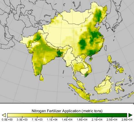 1990s Average Yearly Nitrogen Fertilizer Application