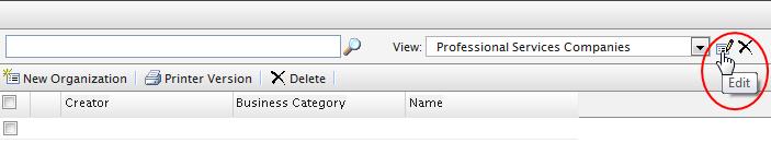 Editing and deleting views To edit an existing view, select it from the drop-down menu and click Edit.