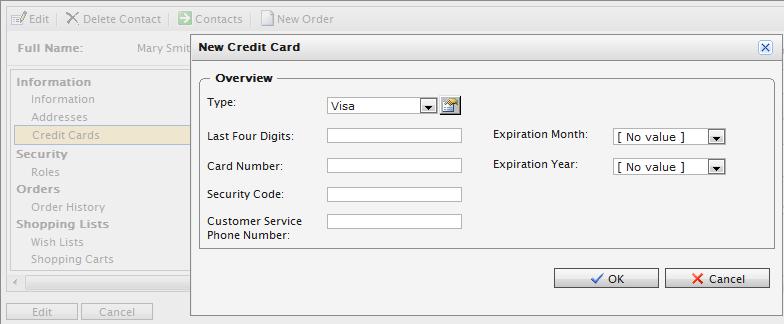 226 Episerver Commerce User Guide 17-6 Customizing a form This topic is intended for administrators and developers with administration