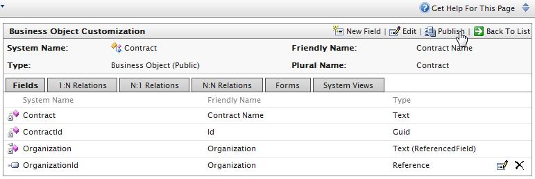Administration 241 When you publish a business object, you can do the following actions. Publish objects as a node in the left navigation in Commerce Manager.