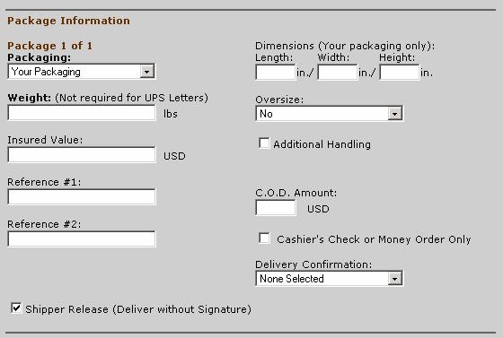 Shipper Release Users can request that UPS release a package on the first delivery attempt without obtaining a signature.