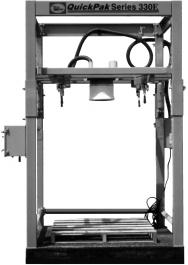 QUICKPAK SERIES 330E BULK BAGGING SYSTEM Unique Pin & Ladder frame adjusts quickly and safely without tools or outside lift device.