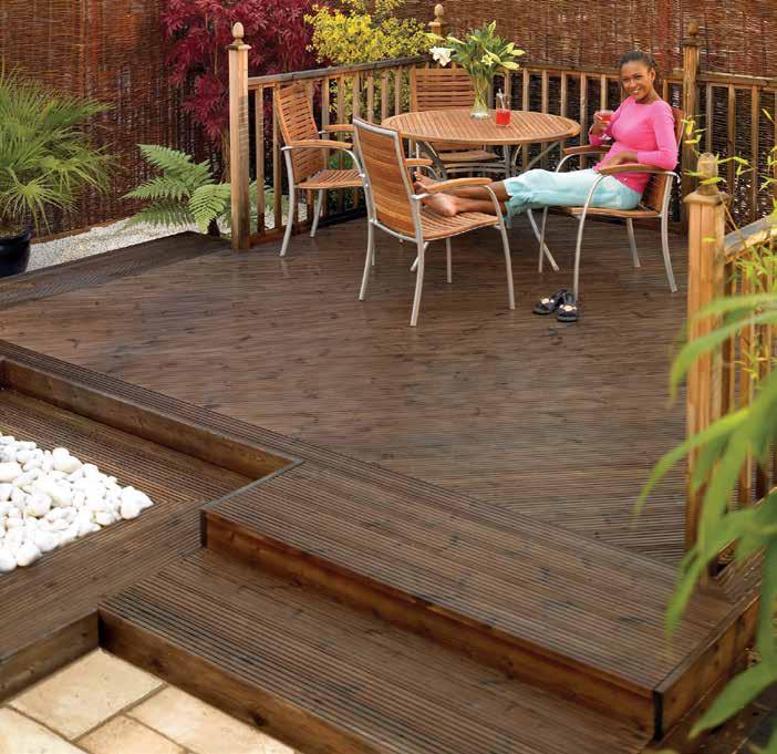 Treated Timber Decking Create a natural extension to your home. Softwood decking provides a unique outdoor living area in which to enjoy your garden.