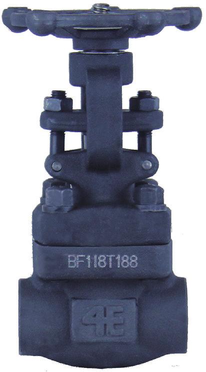 Class 800 Forged Steel Gate Valve FIG.# 4E-18FGO8S OS & Y, olted onnet, Socket Weld Temperature -84 F to 797 F W STANDARDS COMPIANCE: asic Design API 602, ASME 16.