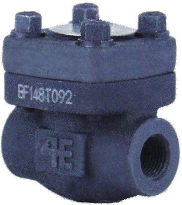 Class 800 Forged Steel Swing Check Valve FIG.# 4E-38FGO8S olted onnet, Socket Weld Temperature -84 F to 797 F STANDARDS COMPIANCE: asic Design API 602, ASME 16.