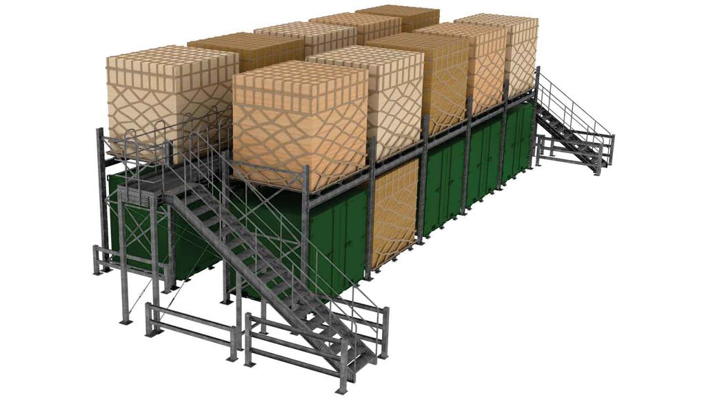 AIR PALLET RACK - VISUAL OVERVIEW BAN-AIR AIR PALLET RACK TWO 5 BAY AIR PALLET RACK SYSTEMS BACK-TO-BACK WITH CENTRAL WALKWAY