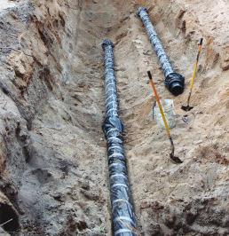 HDD installations with Ductile Iron pipe have an advantage over other pipe materials since the installation can be readily accomplished by either the cartridge method, unique to segmented pipe like