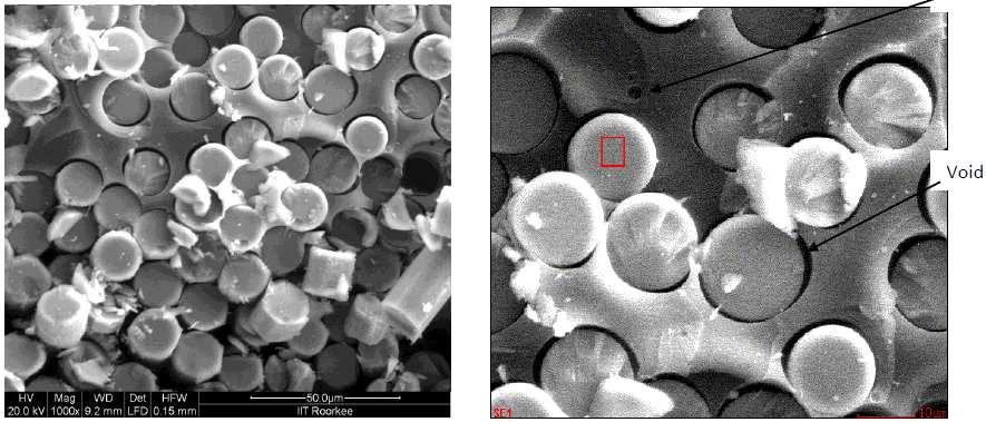SEM RESULTS OF NaOH BATH T3 (after 1 month) Holding Parameters: NaOH bath Time: 1 month Temperature: 55oC The SEM images of specimen which were subjected to 2% loading (T3, 1month) shown below