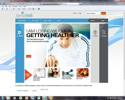 YOUR HEALTHY REWARD$ PROGRAM WEBSITE AND CONTACT INFORMATION WEBSITE: American Health s Wellness website at www.healthwebtools.com.