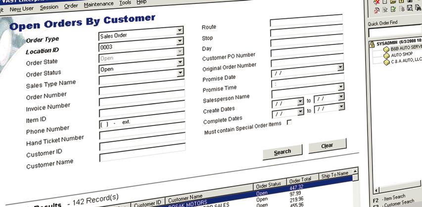 Wholesale Order Entry System VAST Enterprise Wholesale is designed to streamline the order entry system and ensure that sales staff have the right tools at their fingertips Through its simple to use