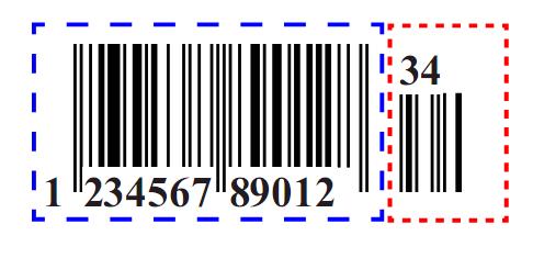 60 Add-On Code An EAN-13 barcode can be augmented with a two-digit or five-digit add-on code to form a new one.