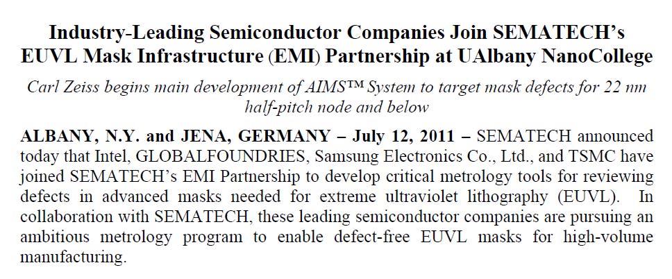 AIMS EUV Project started see also Session 3, Monday, 17. Oct.