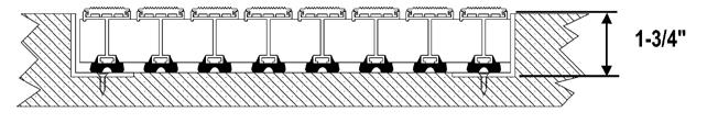 76 mm) Space Between Rails Prevents Heels from Catching, Yet Allows Debris and Moisture to Fall to the Recess Between the Tread Rails.