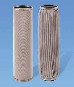 STAINLESS STEEL FILTER CARTRIDGES Pleated and cylindrical cartridges for high temperatures and aggressive chemicals.