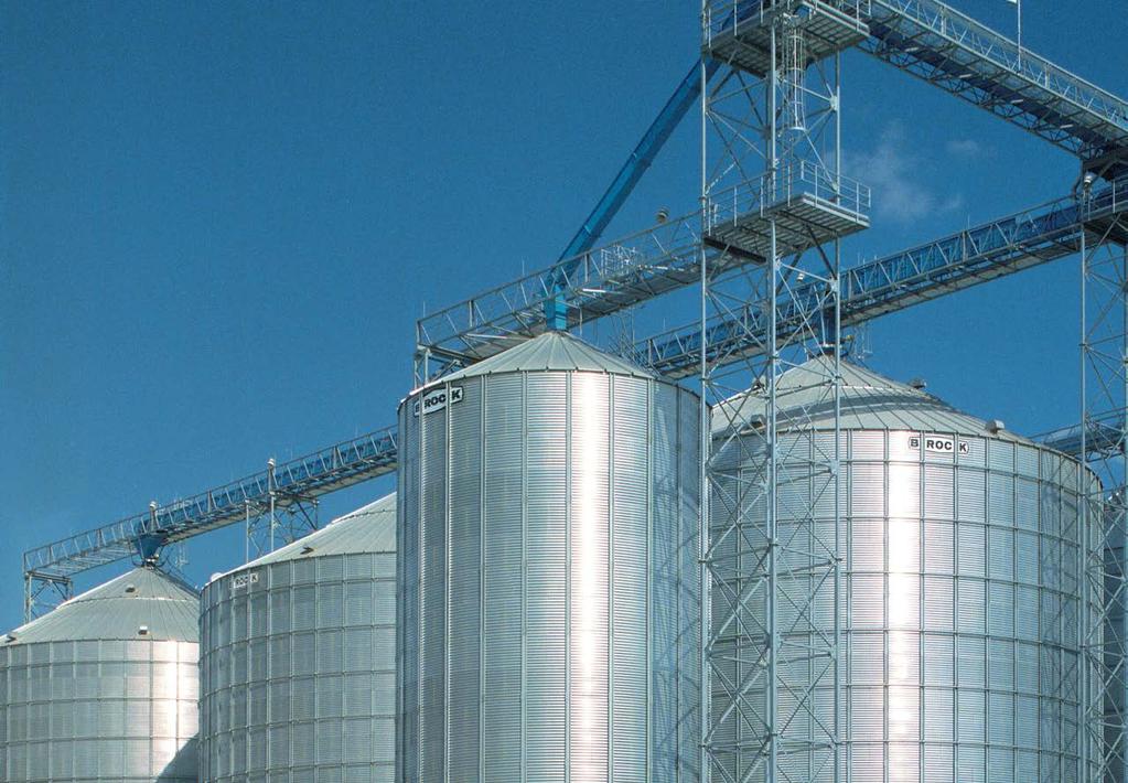 INDUSTRY-LEADING PRODUCTS Backed by decades of storage design and manufacturing experience, BROCK Commercial Grain Storage Bins offer commercial users the best built-in value over the life of