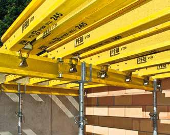 System advantages Optimized use of materials Any combination of formwork girders and freely selectable girder arrangement The formwork girders as well as the respective spacings are selected