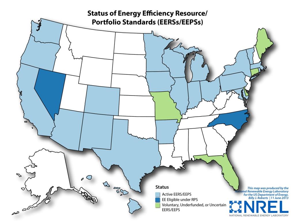 The Not-so-United States Electricity System--Efficiency 29 states have some type of EERS program